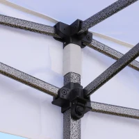 Outsunny 10' x 20' Pop Up Canopy Tent, Instant Sun Shelter, Tents for Parties, Height Adjustable, with Wheeled Carry Bag, for Outdoor, Garden, Patio, White(m-9)