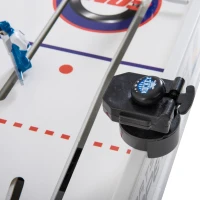 Soozier 37" Mini Table Top Rod Hockey Table Air Hockey Game for Kids and Adults - White(m-9)