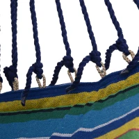 Outsunny Hanging Rope Hammock Swing Chair Seat - Blue / Yellow(m-9)