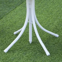 Outsunny Kids Folding Table and Chairs Set Color for Outdoor Garden Patio Backyard with Removable & Height Adjustable Sun Umbrella, Multi(m-15)