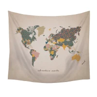 Stratton "Adventure Await" Map Wall Tapestry(m-1)