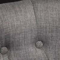 HOMCOM Upholstered Armless Fabric Loveseat with Button Tufted Design for Living Room with Wood Legs, Grey(m-13)