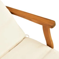 Outsunny Reclining Relaxing Chaise Lounge Chair with 4-Level Adjustable Backrest & Convenient Pull-Out Side Tray(m-14)