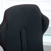 Vinsetto High Back Racing Style Gaming Office Chair Ergonomic PC Computer  Linen Fabric  Black/Red(m-5)