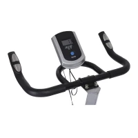 Soozier Pro Upright Indoor Cardio Bike with LCD Monitor – White and Red(m-6)