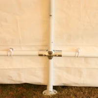 Outsunny 12'x20' Carport Extra Large Upgraded Heavy Duty Car Canopy Truck SUV Boat Shelter w/ Sidewalls UV-Treated Cover for Party, Garden Storage Shed, Coffee(m-6)