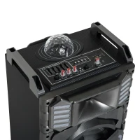 HomCom 50 Watt Portable Bluetooth Subwoofer Speaker System with LED Party Lights(m-5)
