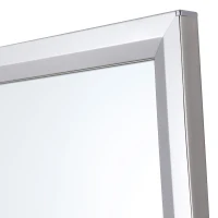 kleankin 24” L x 32” W Framed Wall Mounted Bathroom Vanity Mirror - Silver(m-9)