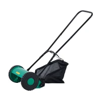Outsunny 12" Manual Push 5-Blade Lawn Mower with Grass Catcher Bag(m-1)