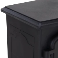 HOMCOM Freestanding Electric Fireplace Stove Space Heater Infrared Quartz LED  9.5" W 1500W Steel  Black(m-7)