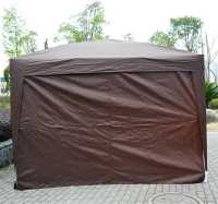 Outsunny 10' x 20' Pop Up Canopy Party Tent with 4 Removable Sidewalls - Brown(m-4)