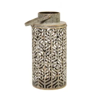 Stratton Laser Cut Distressed Lantern(m-1)