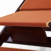 PawHut Wooden 2-in-1 Portable Folding Safety Pet Stairs / Ramp for Dogs and Cats(m-8)