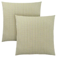Monarch 18" x 18" Abstract Dot Pattern Throw Pillow (Set of 2) - Light / Dark Green(m-1)