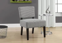 Monarch Contemporary Two-Tone Abstract Dot Pattern Accent Slipper Chair - Light Grey / Black(m-2)