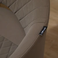 Vinsetto Mid Back Home Office Chair, Computer Desk Chair with Adjustable Height and Padded Seat, Brown(m-12)