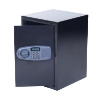 HomCom 20" x 14" x 14" Two Shelf Home Security Safe with Electronic Keypad - Black(m-2)