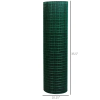 PawHut PVC Coated Steel Chicken Rabbit Mesh Fencing Wire Garden Galvanized Fence Border(m-3)