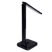 HomCom Deluxe LED Desk Lamp w/ Bluetooth Speaker & FM Radio - Black(m-4)