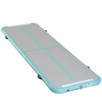 Soozier Gym Exercise Mat 16.5’ Air Track - Light Grey/Green(m-11)