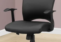 Monarch Ergonomic Swivelling Faux Leather Mid Back Office Chair - Black(m-3)