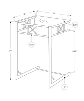 Monarch 24" Contemporary Tempered Glass Top Metal Frame C-Shaped Side Accent Table - Black Finish(m-4)
