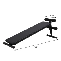 Soozier Portable Universal Decline Sit Up Bench - Black(m-3)
