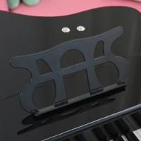 HOMCOM Modern Kids Piano 30 Keys Set of 2 Mini Toy for Child Grand Piano with Music Stand and Bench - Black(m-11)