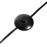 HomCom 48” Modern Free Standing Round Floor Lamp With Fabric Linen Shade - White(m-8)