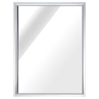 kleankin 24” L x 32” W Framed Wall Mounted Bathroom Vanity Mirror - Silver(m-1)