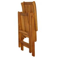 Outsunny Acacia Wood 9 Piece Extendable Oval Patio Dining Table Set(m-9)