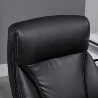 Vinsetto 6 Vibrating Massage Office Chair, Heavy-Duty Ergonomic Desk Chair with 5 Modes, Padded Armrest, Rolling Swivel PU Leather Task Computer Chair for Adults(m-12)