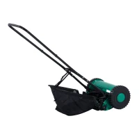 Outsunny 12" Manual Push 5-Blade Lawn Mower with Grass Catcher Bag(m-5)