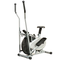 Soozier 2 in 1 Cardio Fitness Elliptical Fan Bike Trainer w/ LCD Display(m-2)
