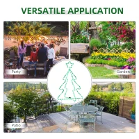 Outsunny 30" Outdoor LED Christmas Tree Rope Lights, LED Outdoor Christmas Decoration with Ground Stakes, Green(m-8)