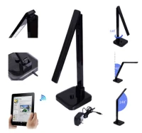 HomCom Deluxe LED Desk Lamp w/ Bluetooth Speaker & FM Radio - Black(m-3)