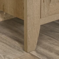 HOMCOM Rustic Farmhouse Sideboard, Accent Buffet Cabinet with Double Barn Doors and Fixed Shelf, Oak Finish(m-12)