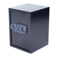 HomCom 20" x 14" x 14" Two Shelf Home Security Safe with Electronic Keypad - Black(m-1)