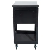 HomCom 4-Drawer Top Storage Rolling Tool Chest Cart - Black(m-8)