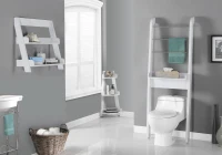 Monarch 24" 2-Tiered Bathroom Wall Mount Open Storage Shelf - White(m-3)