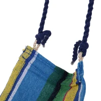 Outsunny Hanging Rope Hammock Swing Chair Seat - Blue / Yellow(m-8)