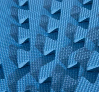 Soozier 216 sq ft Exercise Interlocking Protective Flooring - 24" x 24" x 3/8" Tiles - Blue(m-8)