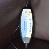 HomCom Faux Leather Heated Vibrating Recliner Chair with Remote - Dark Brown(m-6)