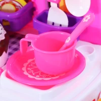 HOMCOM 20 Piece Birthday Cake Pretend Play Food Set Kids Educational Toy(m-9)
