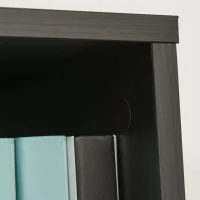 HOMCOM 5-Tier Contemporary Wood Bookcase with Open Storage Display Rack for Home, Office, and Study - Dark Coffee(m-8)