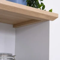 HOMCOM 71" Buffet with Hutch, Kitchen Pantry Cabinet, Bookcase with Drawers & Shelves for Living Room, White(m-11)