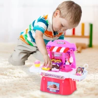 HOMCOM 20 Piece Birthday Cake Pretend Play Food Set Kids Educational Toy(m-2)