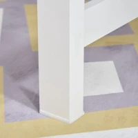 HOMCOM Home Office Computer Desk with Hutch and Storage Cabinet and 6 Shelves, White(m-13)