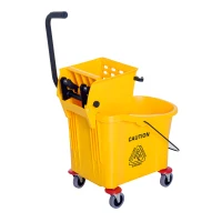 HomCom 38 Quart Commercial Janitorial Rolling Industrial Mop Bucket with Wringer(m-6)