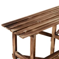 Outsunny 47" Wooden 3-Tier Step Style Plant Stand(m-6)